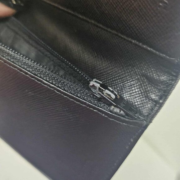 Prada Gray Nylon and Leather Trifold Wallet - Picture 9 of 12